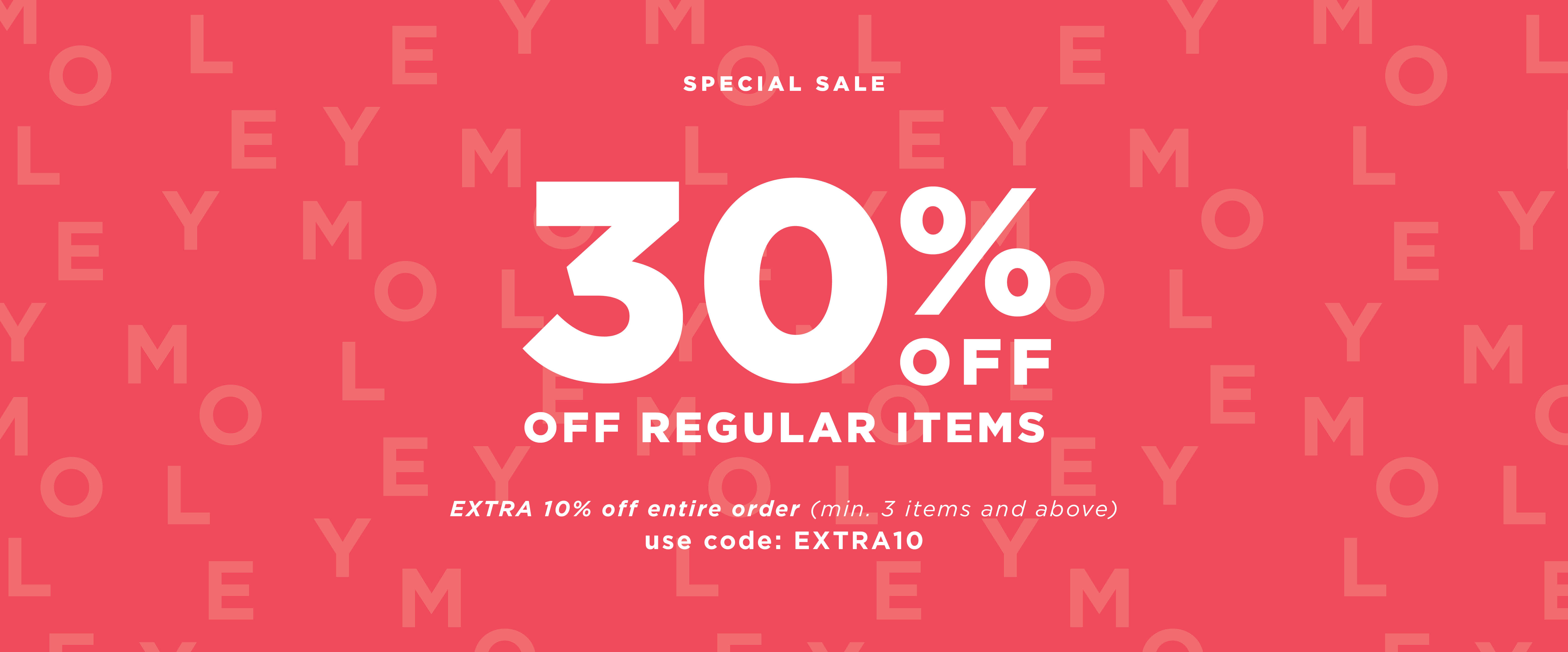 30% extra 10% with code