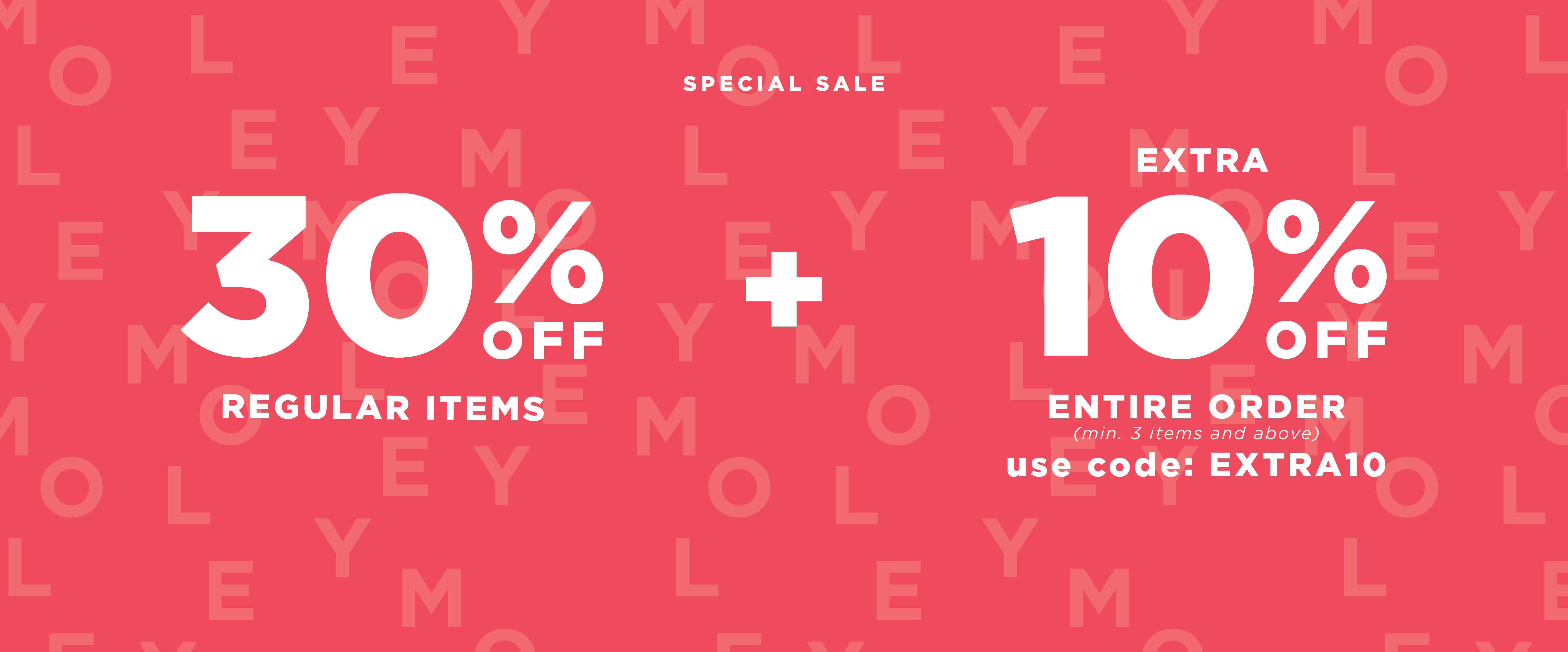 30% extra 10% with code