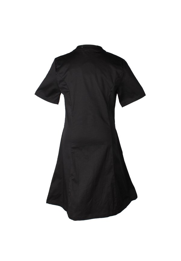 Brushed Cotton Half-Button Down Dress BLACK (Girl's Dress)
