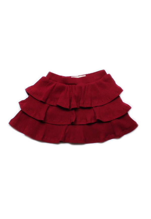 3 Tier Ribbed Skirt RED (Girl's Bottom)