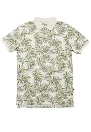 Tropical Print Polo T-Shirt CREAM (Men's Polo)