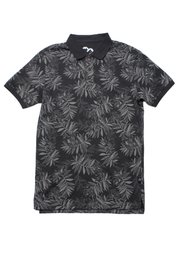 Tropical Print Polo T-Shirt GREY (Men's Polo)