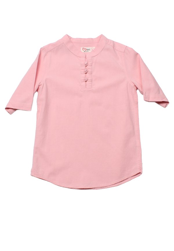 Oriental Styled 3/4 Sleeve Shirt PINK (Boy's Shirt)