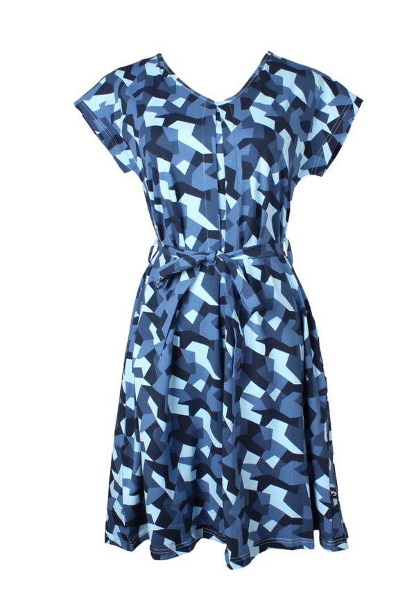 Camo Print Flare Dress NAVY (Ladies' Dress)