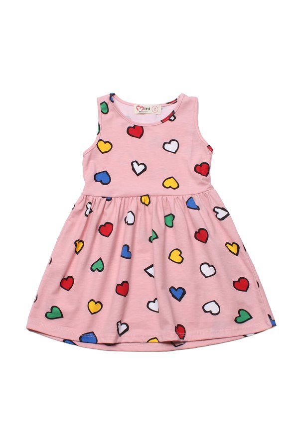 Colour Hearts Print Dress PINK (Girl's Dress)