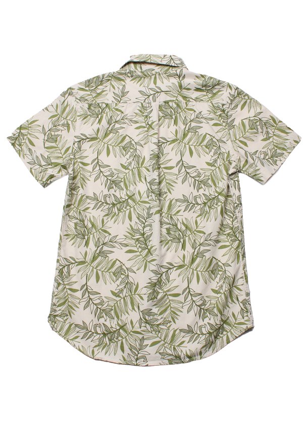 Tropical Print Short Sleeve Shirt CREAM (Men's Shirt)
