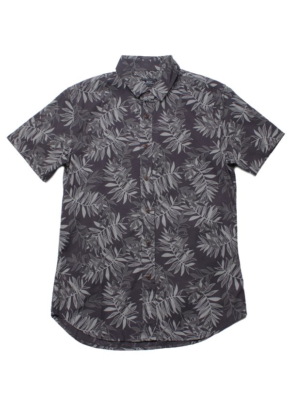 Tropical Print Short Sleeve Shirt GREY (Men's Shirt)