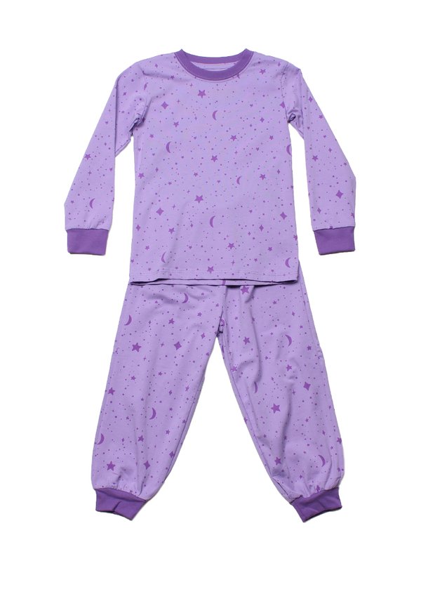 Starry Night Print Pyjamas Set PURPLE (Kids' Pyjamas)