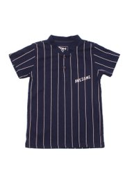 AWESOME Baseball Stripes Henley T-Shirt NAVY (Boy's T-Shirt)