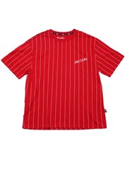 AWESOME Baseball Stripes Oversized T-Shirt RED (Men's T-Shirt)