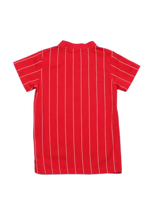 AWESOME Baseball Stripes Henley T-Shirt RED (Boy's T-Shirt)