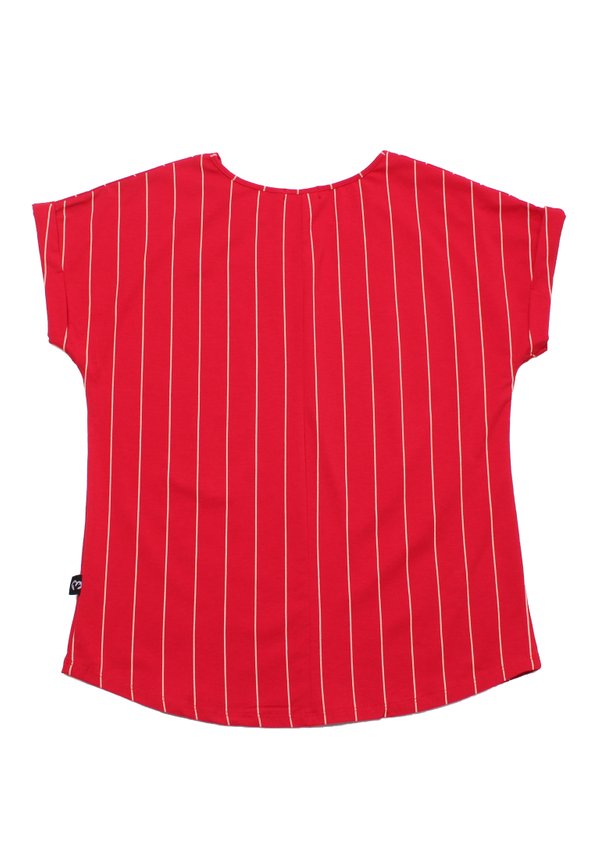 Baseball Stripes Blouse RED (Ladies' Top)