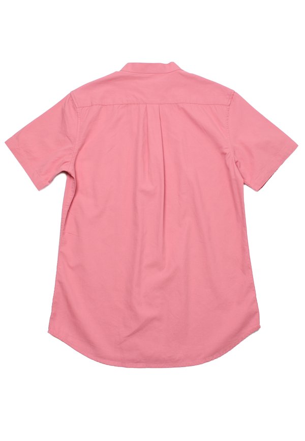 Floral Print Pocket Mandarin Collar Short Sleeve Shirt PINK (Men's Shirt)