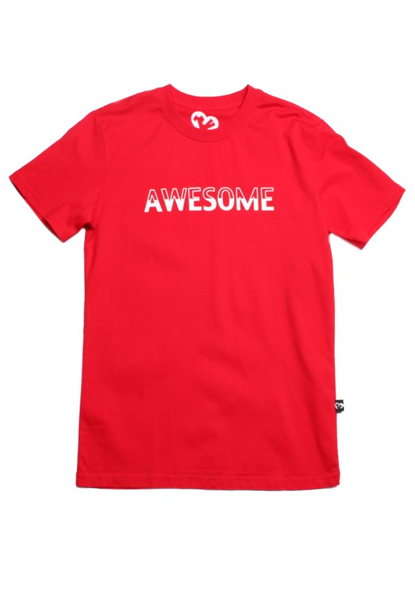 AWESOME Duo Premium T-Shirt RED (Men's T-Shirt)