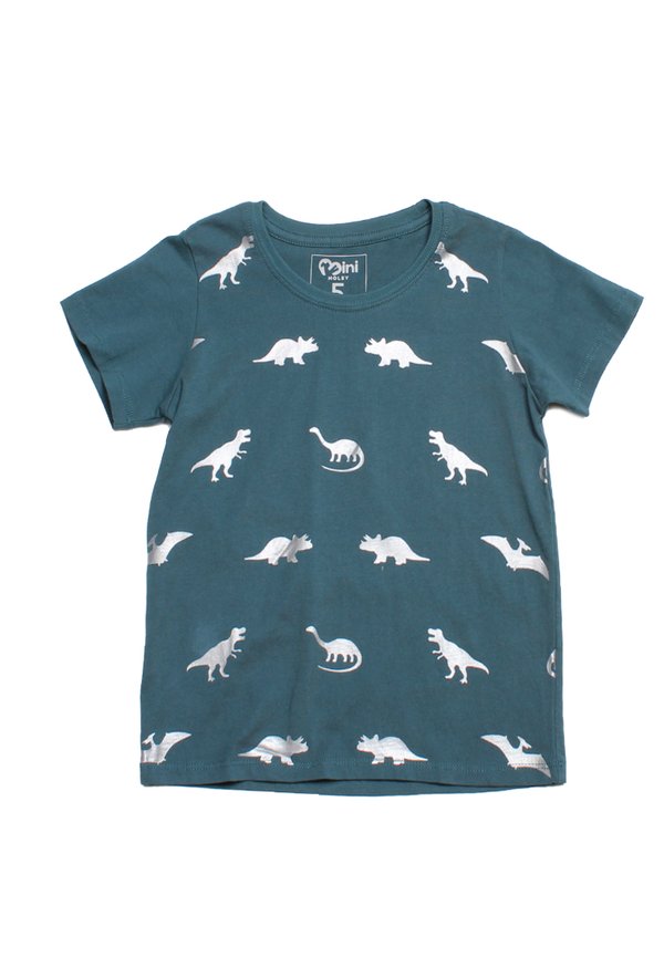 Dino Print T-Shirt TURQUOISE (Boy's T-Shirt)