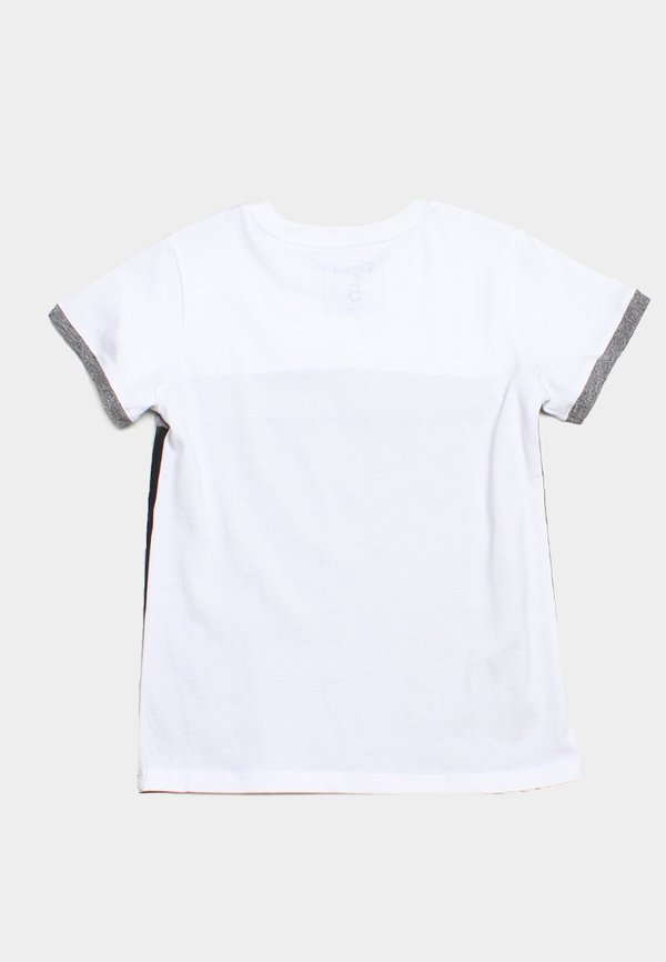 Colour Block Panel T-Shirt WHITE (Boy's T-Shirt)