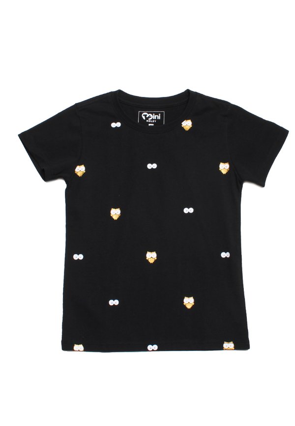 Owl Print T-Shirt BLACK (Boy's T-Shirt)