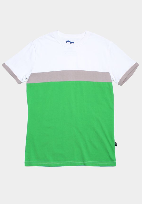 Colour Block Panel T-Shirt GREEN (Men's T-Shirt)