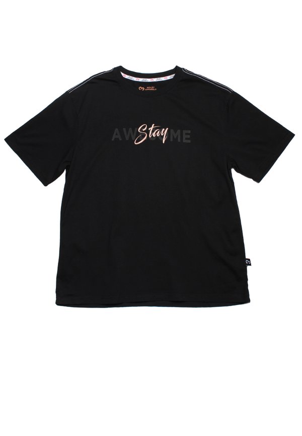 Stay AWESOME Premium Oversized T-Shirt BLACK (Men's T-Shirt)