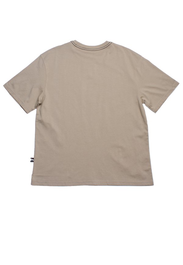 Stay AWESOME Premium Oversized T-Shirt KHAKI (Men's T-Shirt)
