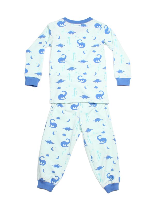 Dino Print Pyjamas Set GREEN/BLUE (Kids' Pyjamas)