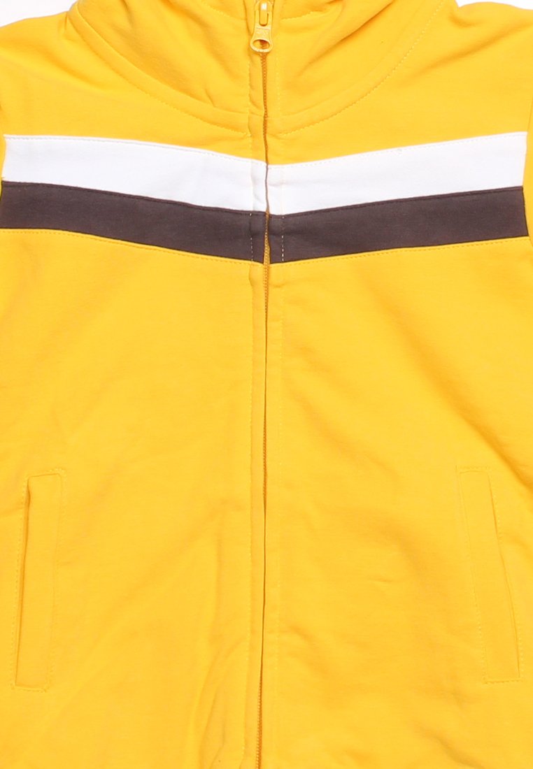 Colour Block Chevron Hoodie Jacket YELLOW (Kids' Jacket