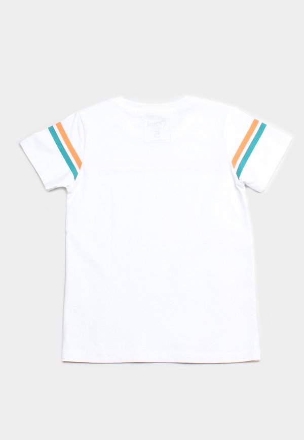 Twin Colour Stripe T-Shirt WHITE (Boy's T-Shirt)
