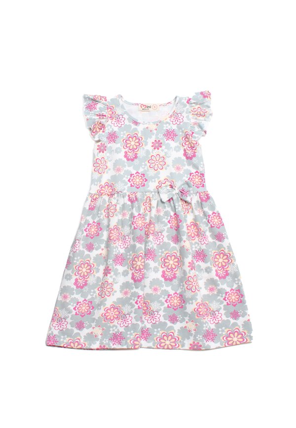 Floral Print with Ribbon Dress PINK (Girl's Dress)