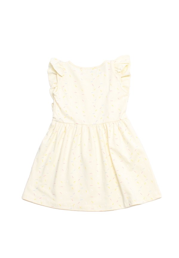 Sprinkle Print Twin Ruffle Dress YELLOW (Girl's Dress)