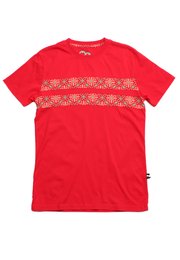 Twin Panel Peranakan Inspired Print T-Shirt RED (Men's T-Shirt)