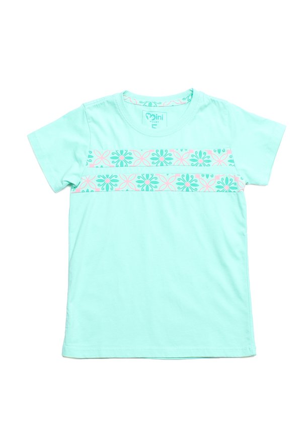 [PRE-ORDER] Twin Panel Peranakan Inspired Print T-Shirt GREEN (Boy's T-Shirt)