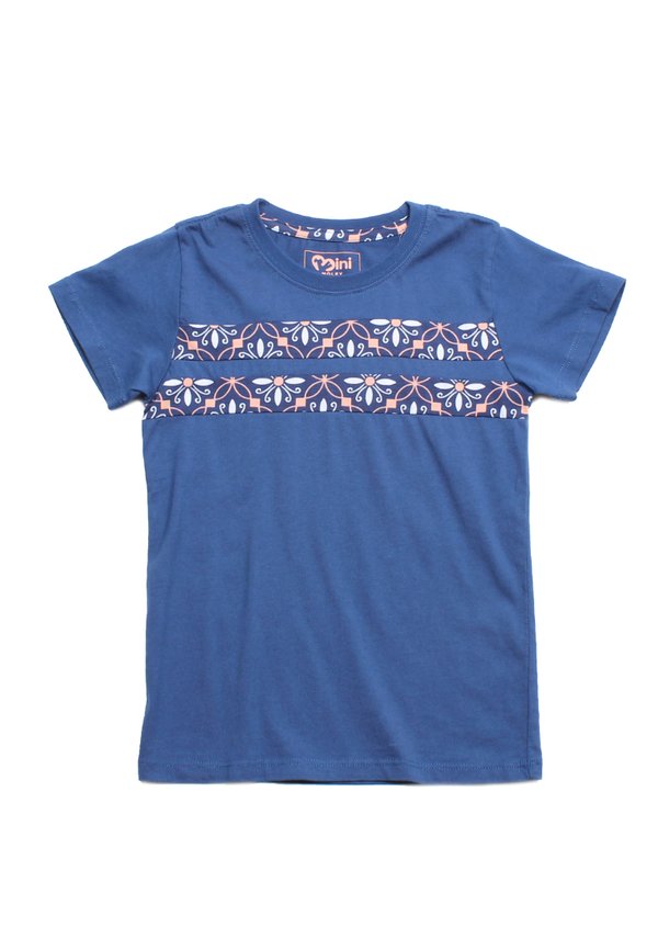 [PRE-ORDER] Twin Panel Peranakan Inspired Print T-Shirt NAVY (Boy's T-Shirt)