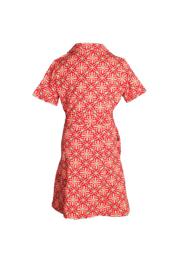 [PRE-ORDER] Peranakan Inspired Print Button Down Dress RED (Girl's Dress)