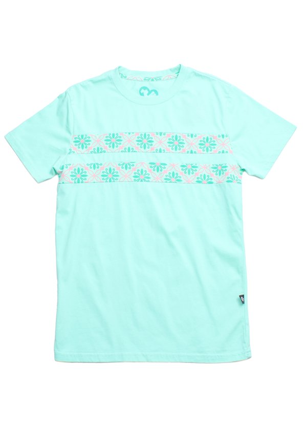 [PRE_ORDER] Twin Panel Peranakan Inspired Print T-Shirt GREEN (Men's T-Shirt) 
