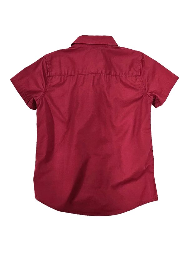 Motif Detailed Panel Premium Short Sleeve Shirt RED (Boy's Shirt)
