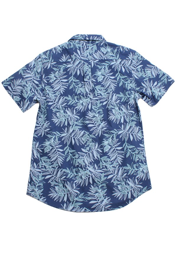 Tropical Print Short Sleeve Shirt BLUE (Men's Shirt)