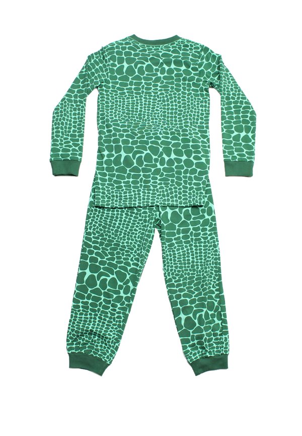 Crocodile Print Pyjamas Set GREEN (Kids' Pyjamas)