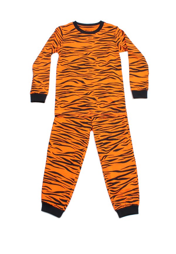 Tiger Print Pyjamas Set ORANGE (Kids' Pyjamas)