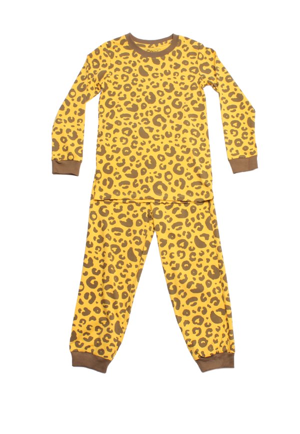 Leopard Print Pyjamas Set YELLOW (Kids' Pyjamas)
