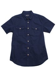 Classic Double Pocket Short Sleeve Men's Shirt NAVY