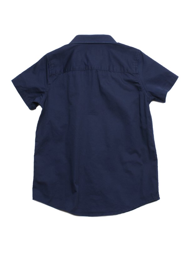 Classic Double Pocket Short Sleeve Boy's Shirt NAVY