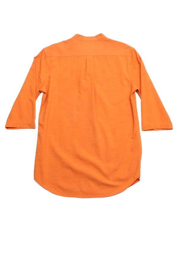 Oriental Styled 3/4 Sleeve Men's Shirt ORANGE