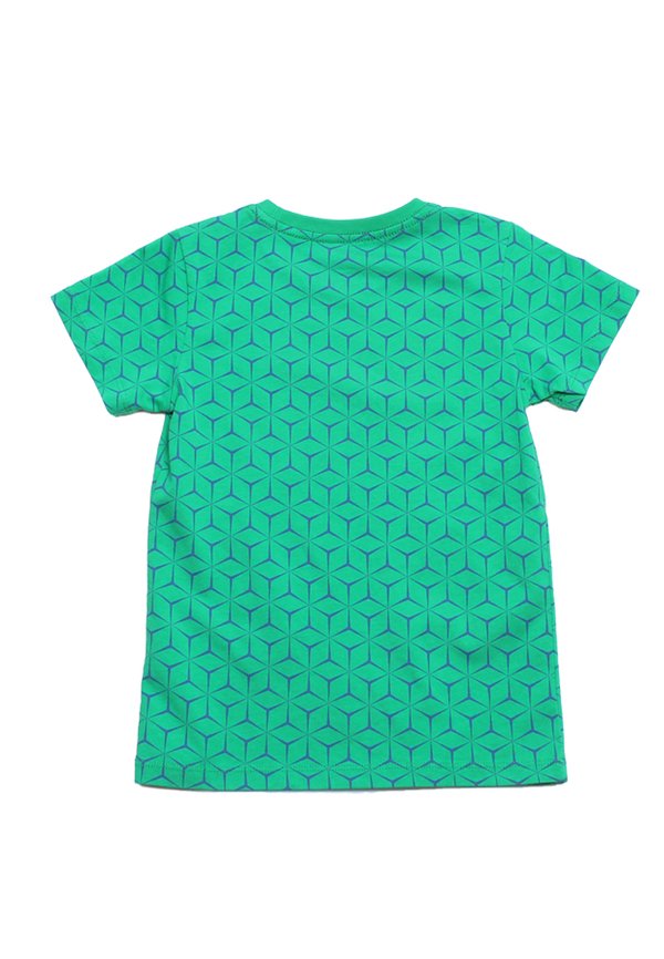 Geometric Print Boy's T-Shirt GREEN