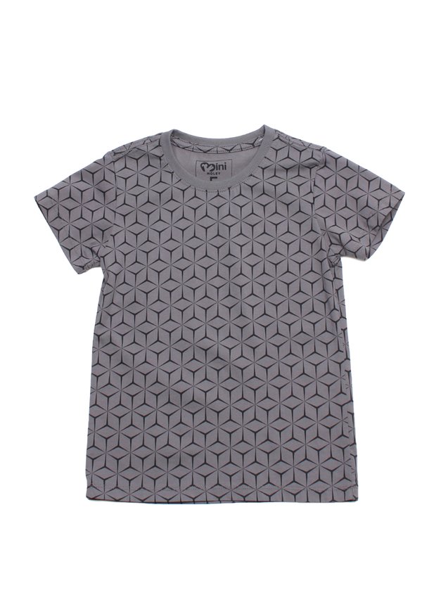 Geometric Print Boy's T-Shirt GREY