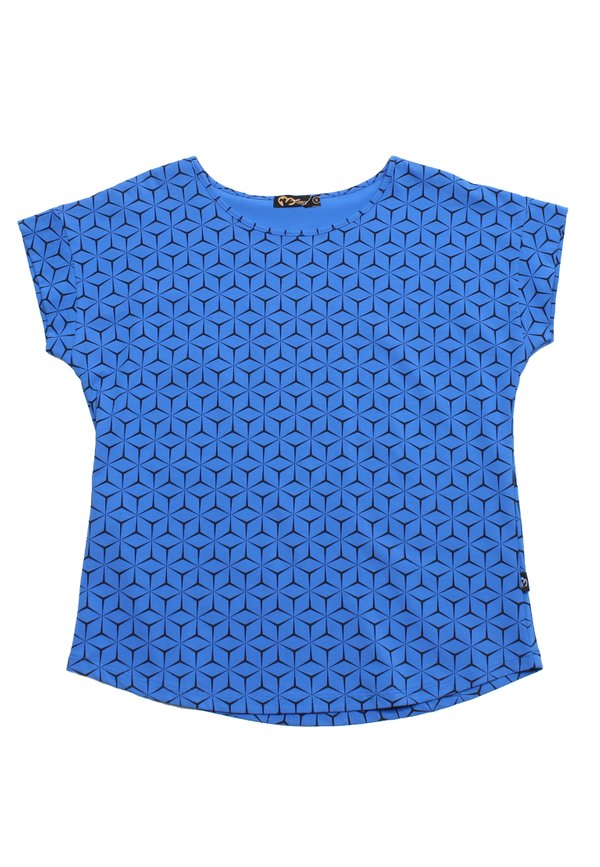 Geometric Print Ladies' Blouse BLUE