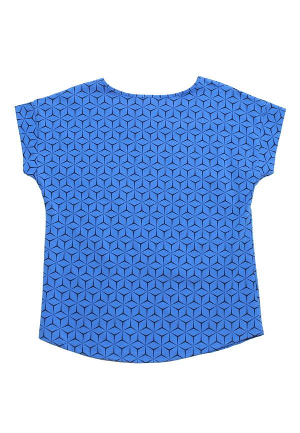 Geometric Print Ladies' Blouse BLUE