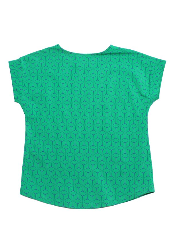 Geometric Print Ladies' Blouse GREEN