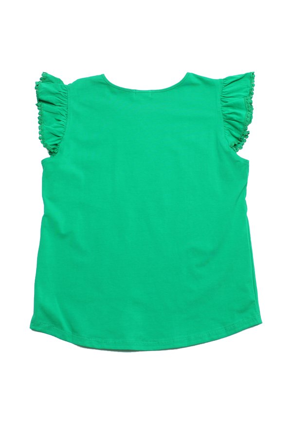 Lace Trimming Ladies' Blouse GREEN