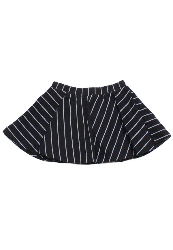 Stripe Print Girl's Skirt BLACK