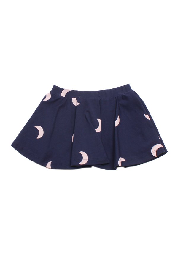 Crescent Moon Print Girl's Skirt NAVY